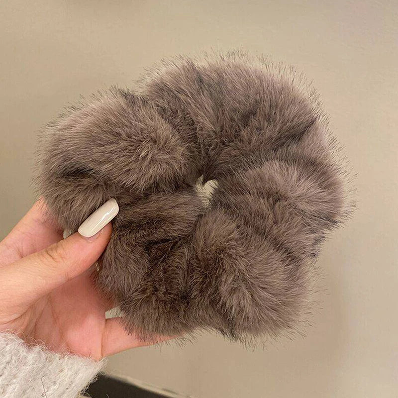 Autumn Winter Versatile Plush Hair Rope For Women Exquisite Simulation Mink Headband Scrunchie Fashion Gift Accessory