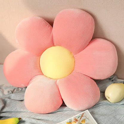 30-65cm Kawaii Colorful Flower Plush Pillow Cushion Soft Sunflower Plant Mat Stuffed Sofa Bed Sleeping Back Cushion Decor Gifts