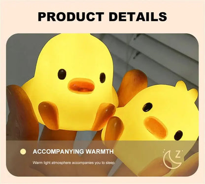 Duck Night Light Bedroom Decoration Cute Cartoon Animal Night Light Christmas Gifts for Kids Room Bedside Sleeping Lamp