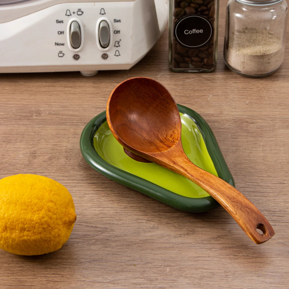 1pc ceramic spoon rest, suitable for kitchen countertops, used for spoons, shovels, spoons, and egg beaters