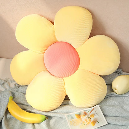 30-65cm Kawaii Colorful Flower Plush Pillow Cushion Soft Sunflower Plant Mat Stuffed Sofa Bed Sleeping Back Cushion Decor Gifts