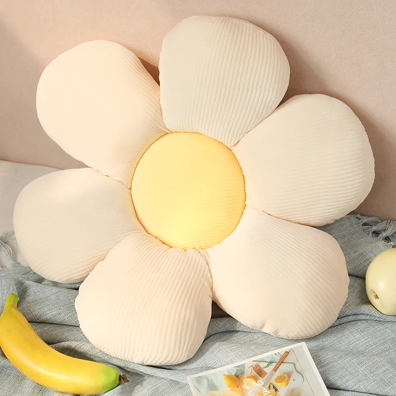 30-65cm Kawaii Colorful Flower Plush Pillow Cushion Soft Sunflower Plant Mat Stuffed Sofa Bed Sleeping Back Cushion Decor Gifts