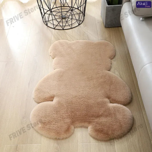 Super Soft Cute Bear Shaped Carpet Bedroom Soft Bedside Carpet Living Room Bathroom Non-slip Foot Mats Home Decor
